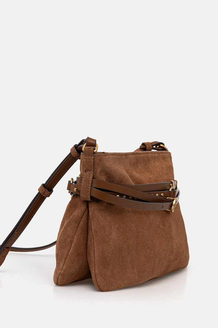 Pinko чанта crossbody дамска от велур