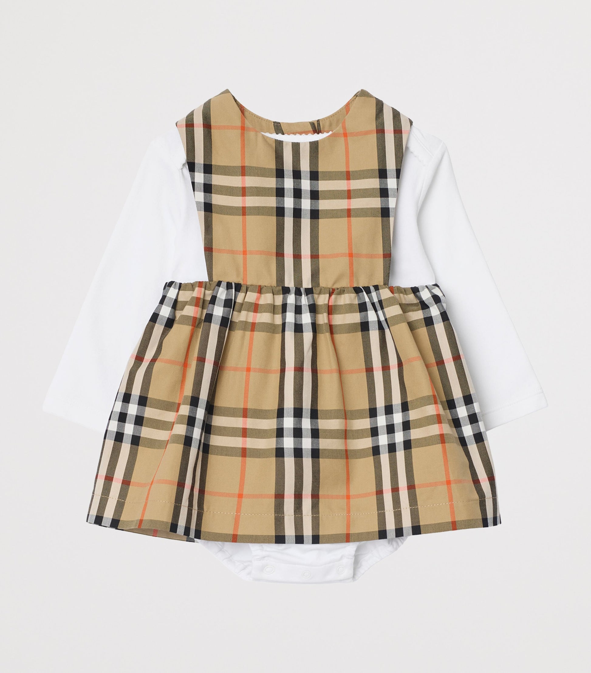 Burberry Kids Stretch-Cotton Bodysuit, Dress and Hat Set (1-18 Months)