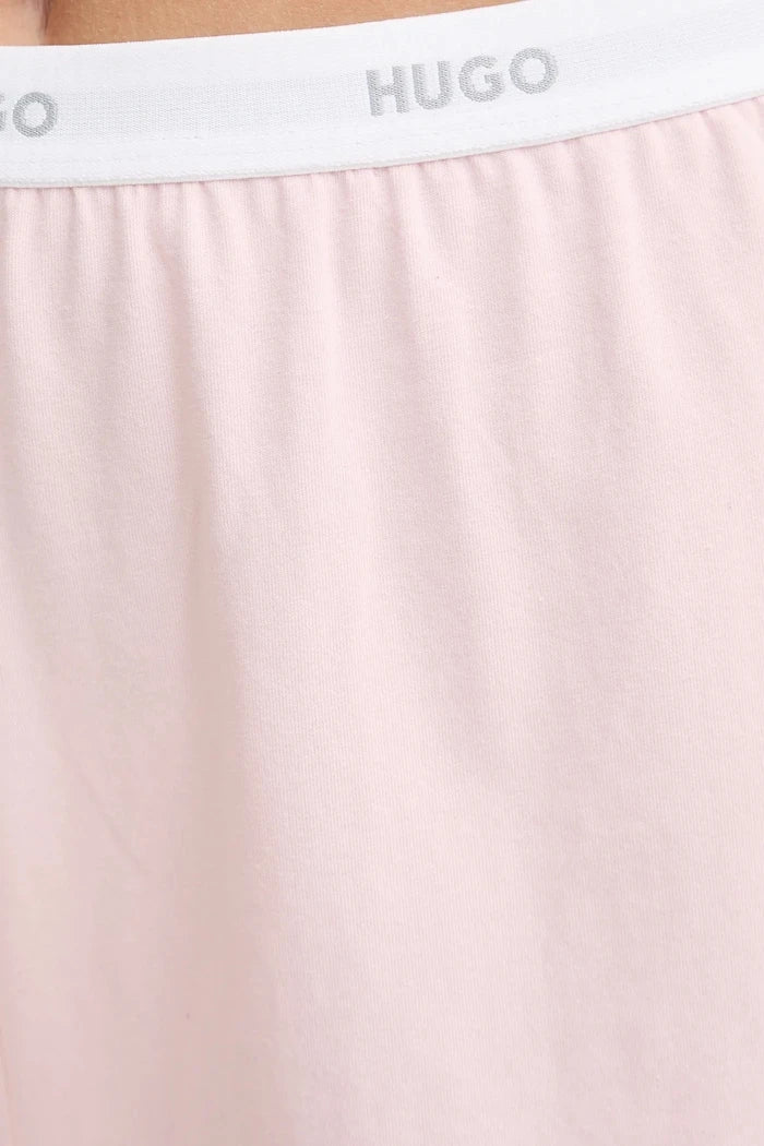 Pamuklu elastanlı kadın kısa pijama altı HUGO ID SHORTS