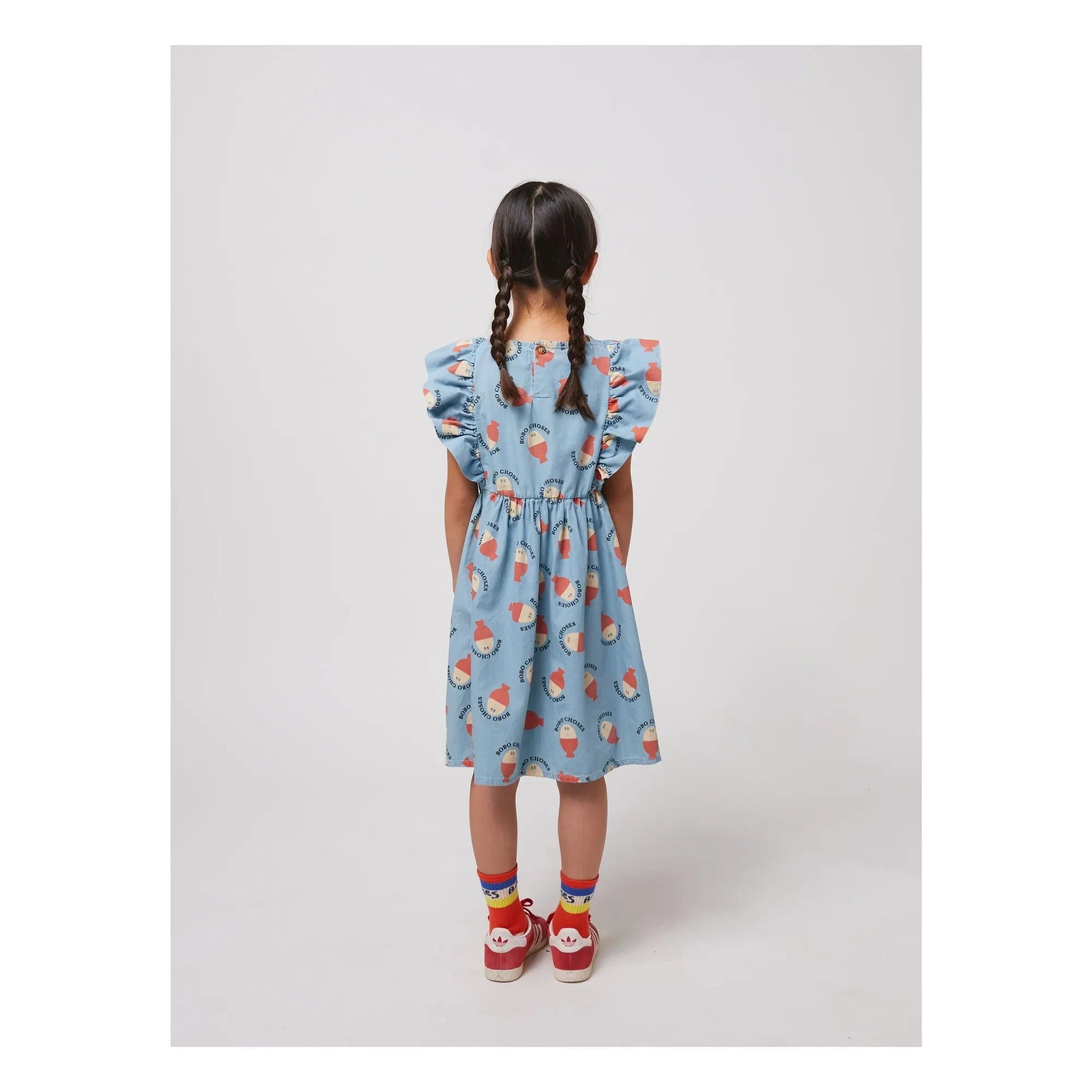 Bobo Choses - Lightweight Bobo Denim Dress | Light blue