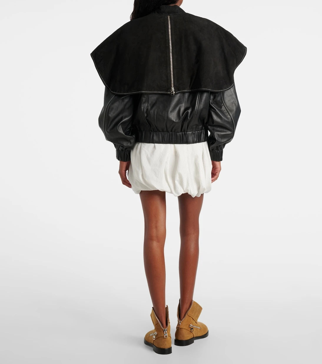 JW Anderson - Caped leather jacket