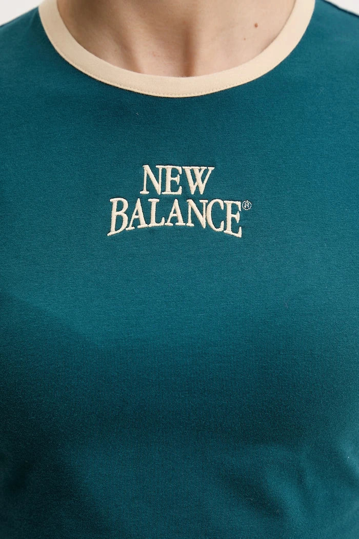 New Balance дамска тениска с памук Heritage Ringer