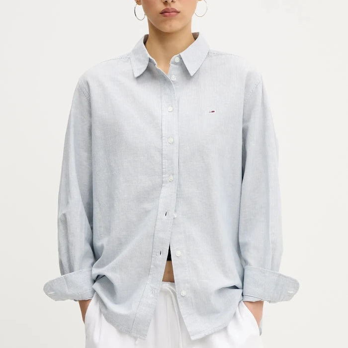 Риза с лен Tommy Jeans
