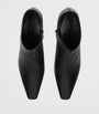The Row Black Carla Leather Ankle Boots 45
