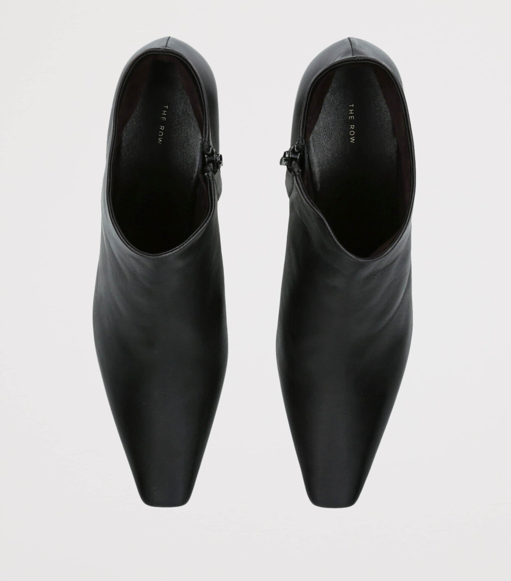 The Row Black Carla Leather Ankle Boots 45