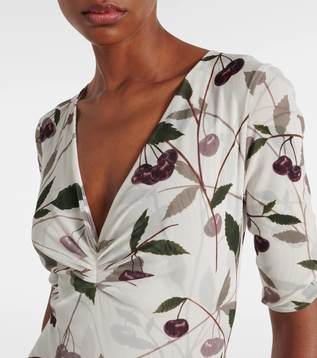 Stella McCartney - Printed mesh jersey maxi dress