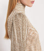 VALENTI Beige Knitted Saoirse Midi Dress
