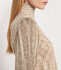 VALENTI Beige Knitted Saoirse Midi Dress