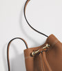 Strathberry Brown Midi Leather Osette Pouch