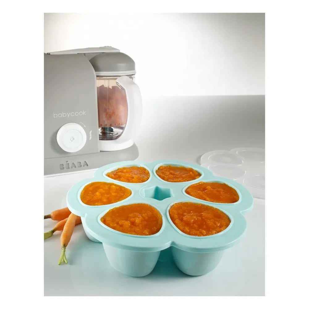Béaba - Multiportion Silicon Plate 6x150ml | Turquoise