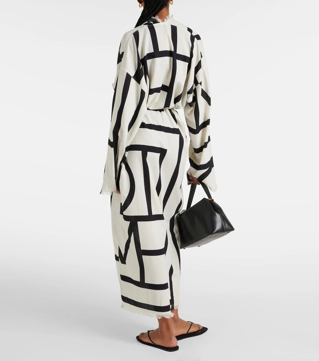 Toteme - Monogram cotton wrap dress