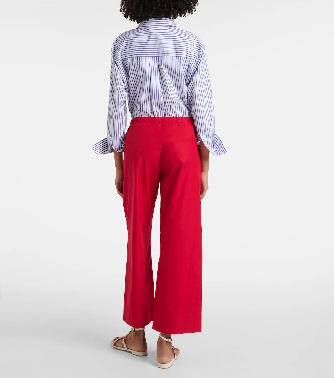 بنطلون ساق واسعة قطني "أرجينتو" من 'S Max Mara