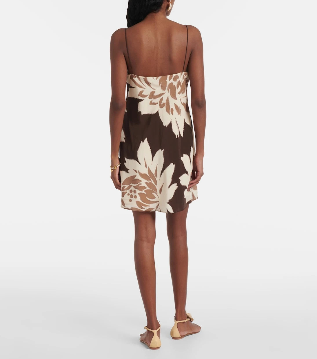 SIR - Floral silk satin slip dress