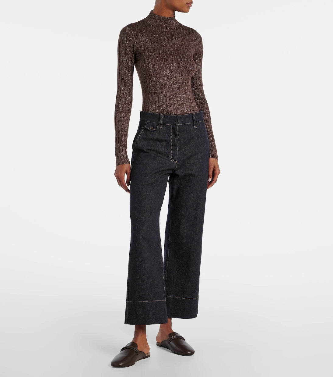 Brunello Cucinelli - High-rise wide-leg jeans