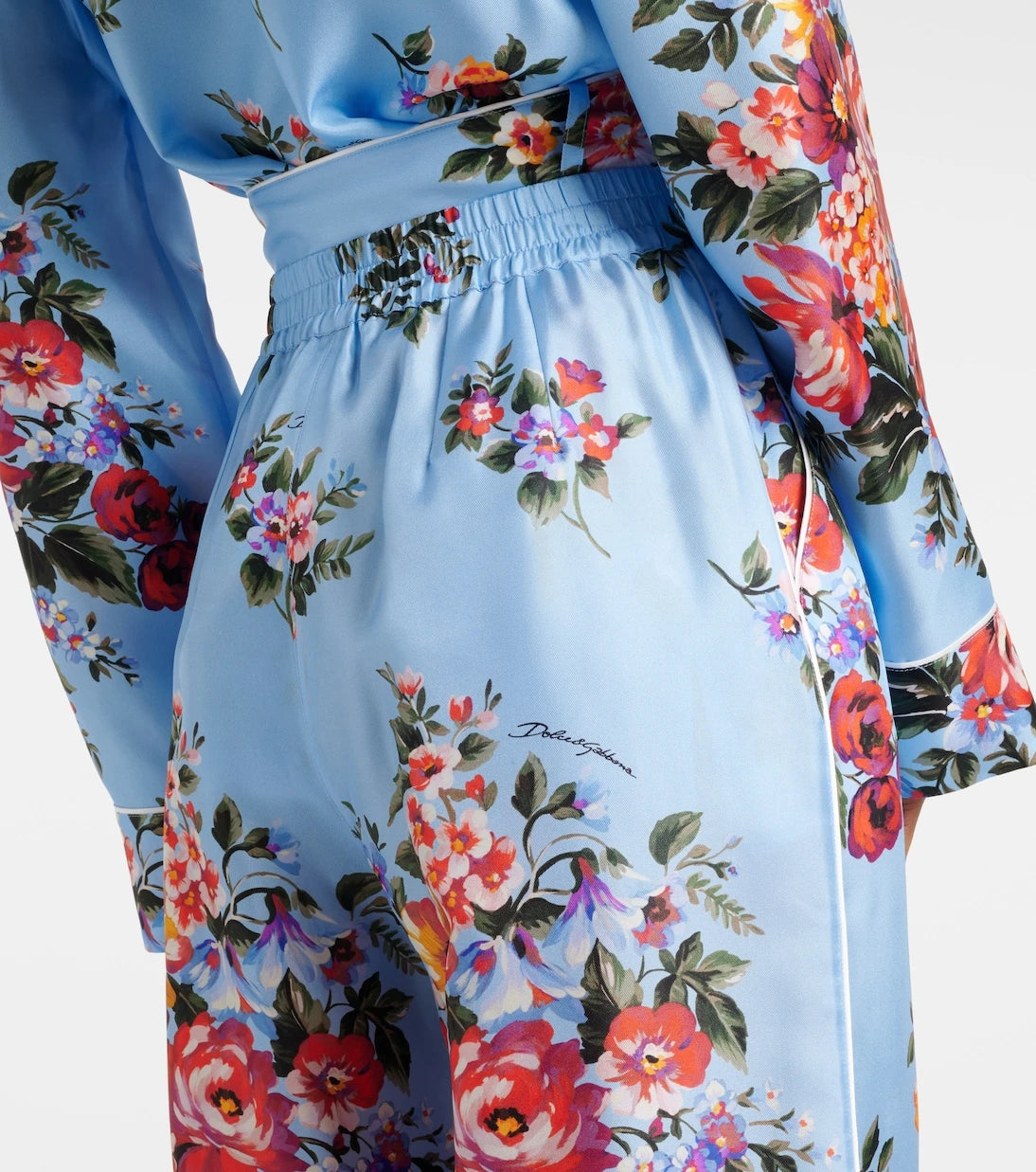 Dolce&Gabbana - Floral silk wide-leg pants