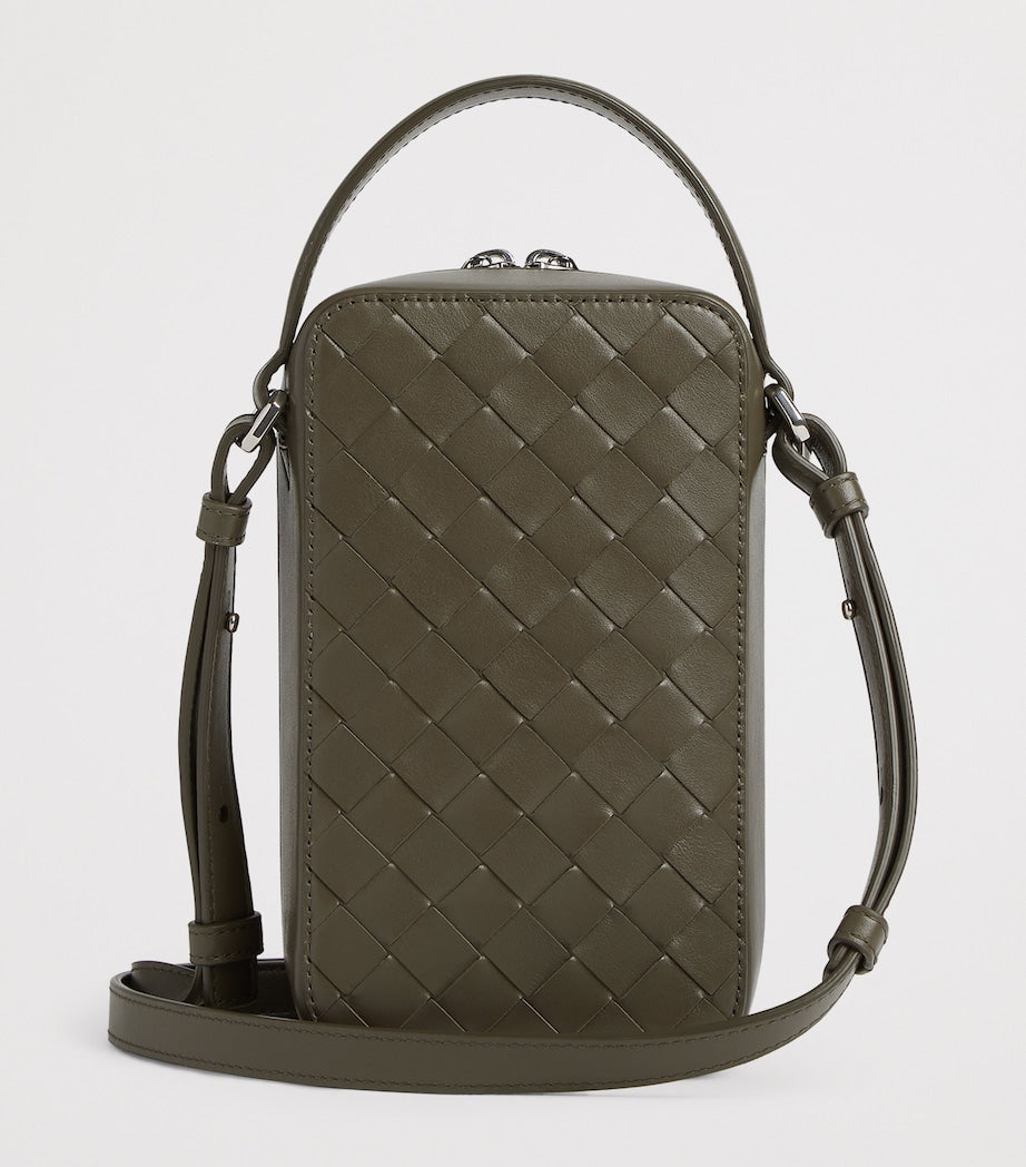 Bottega Veneta Intrecciato Leather Getaway Phone Pouch