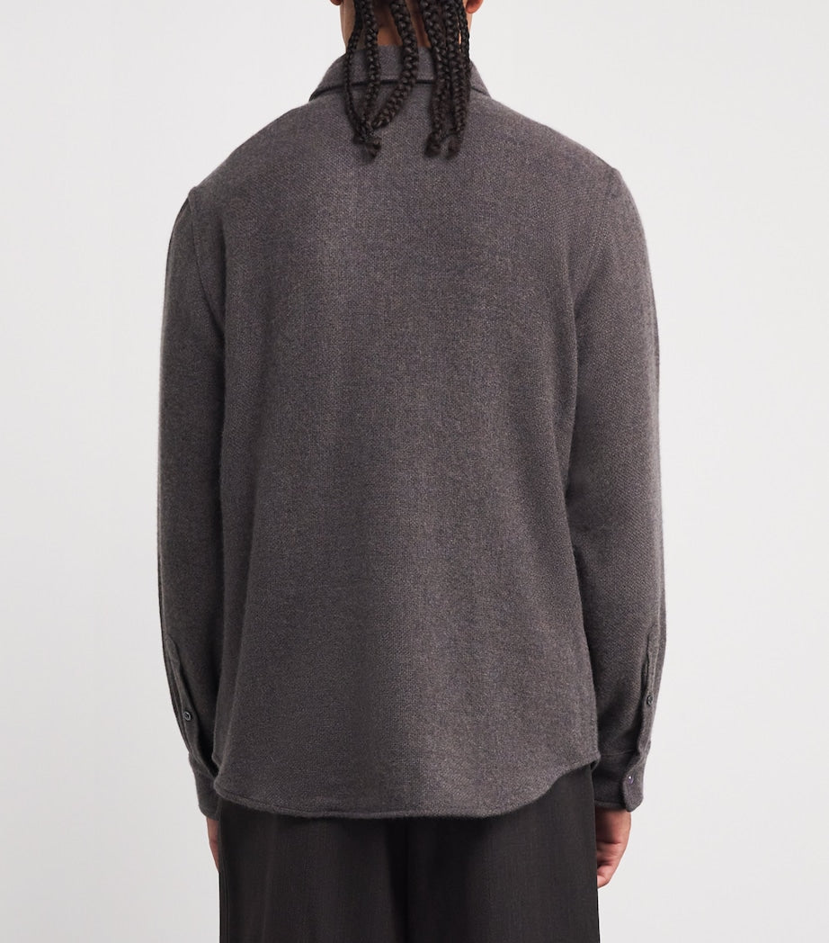 Cashmere Press-Stud Overshirt