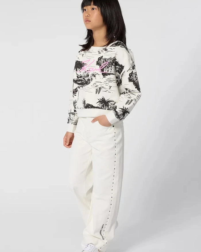 Karl Lagerfeld Çocuk Pamuklu Sweatshirt