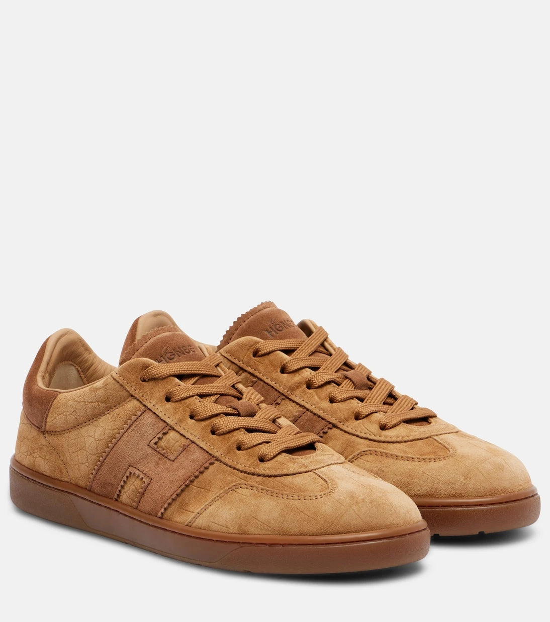 Hogan - Hogan Cool croc-effect suede sneakers