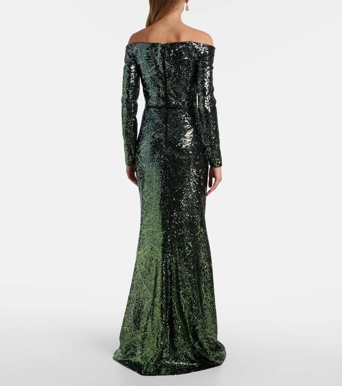 Elie Saab - Ombré sequined silk-blend gown
