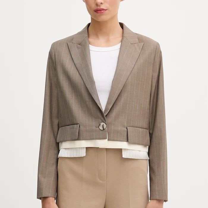 Sisley tek düğmeli kadın blazer ceket