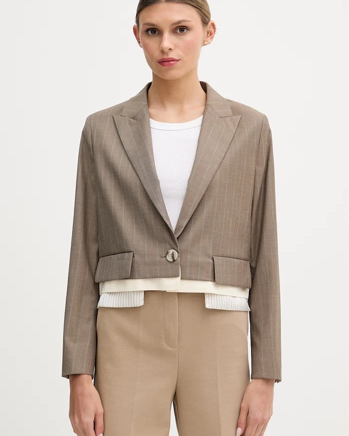 Sisley tek düğmeli kadın blazer ceket