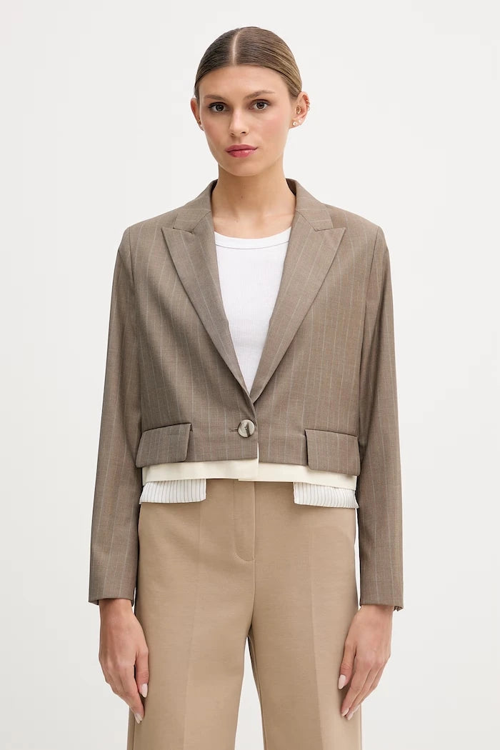 Sisley tek düğmeli kadın blazer ceket