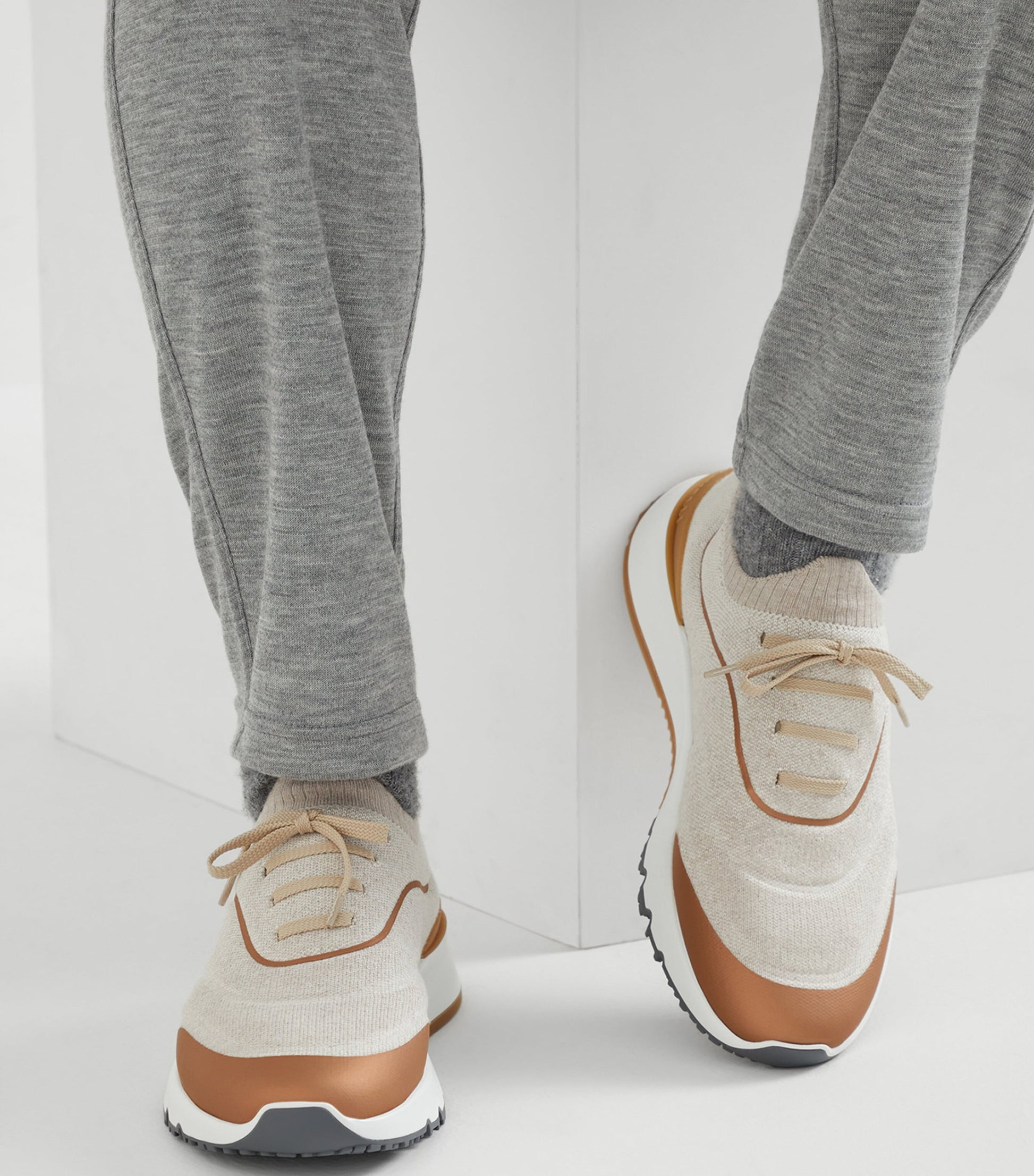 Brunello Cucinelli Cotton Knit Running Shoes