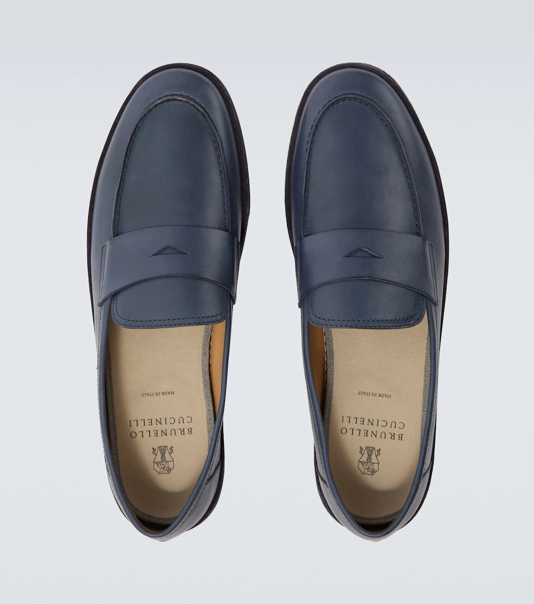 Brunello Cucinelli - Leather penny loafers