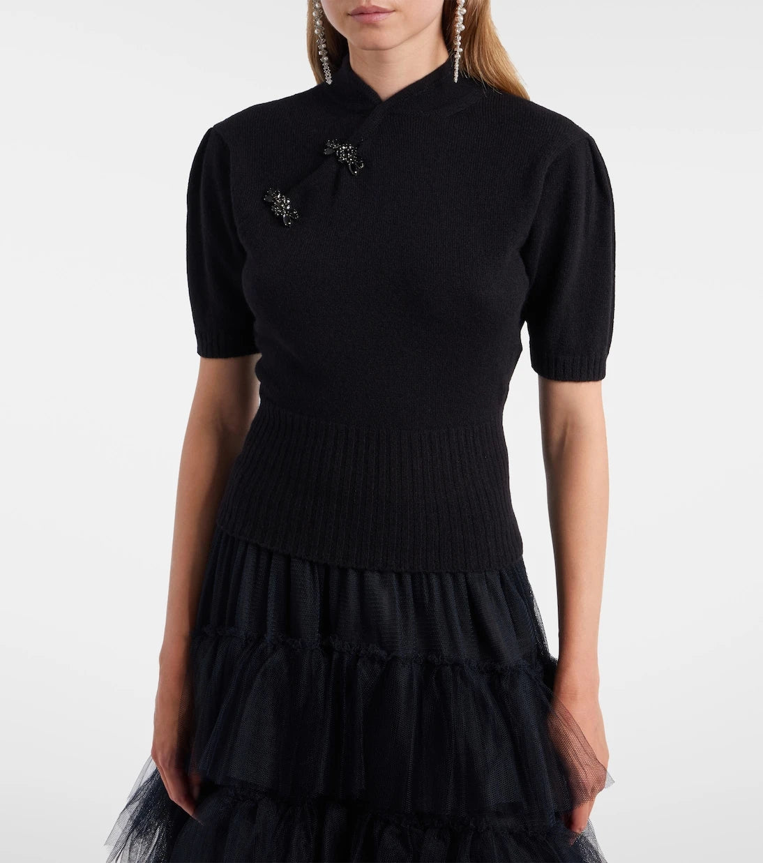 Simone Rocha - Embellished cashmere sweater