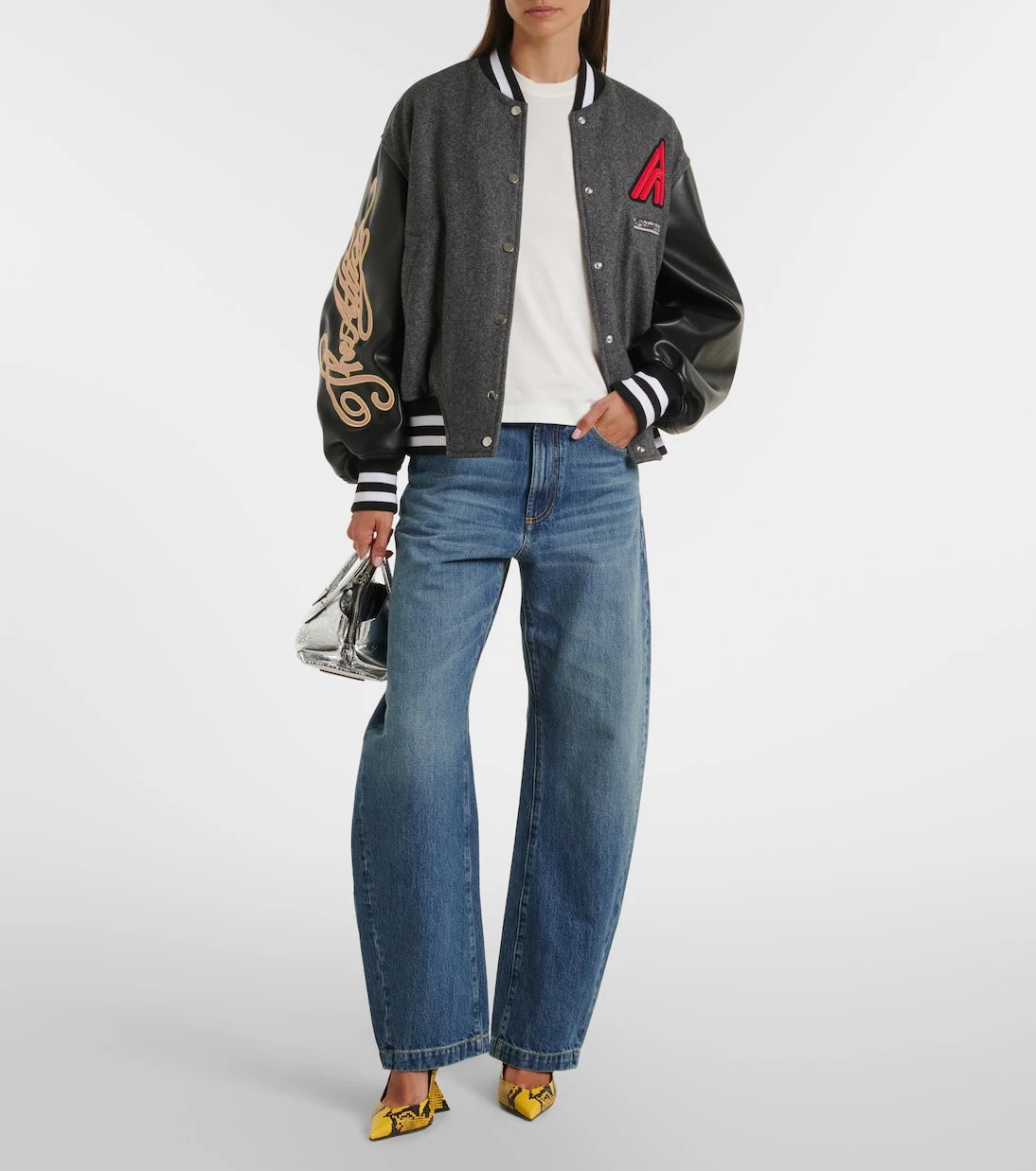 The Attico - Mid-rise barrel-leg jeans
