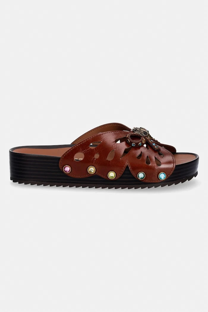 Kurt Geiger London чехли дамски кожени Boho Butterfly Flat