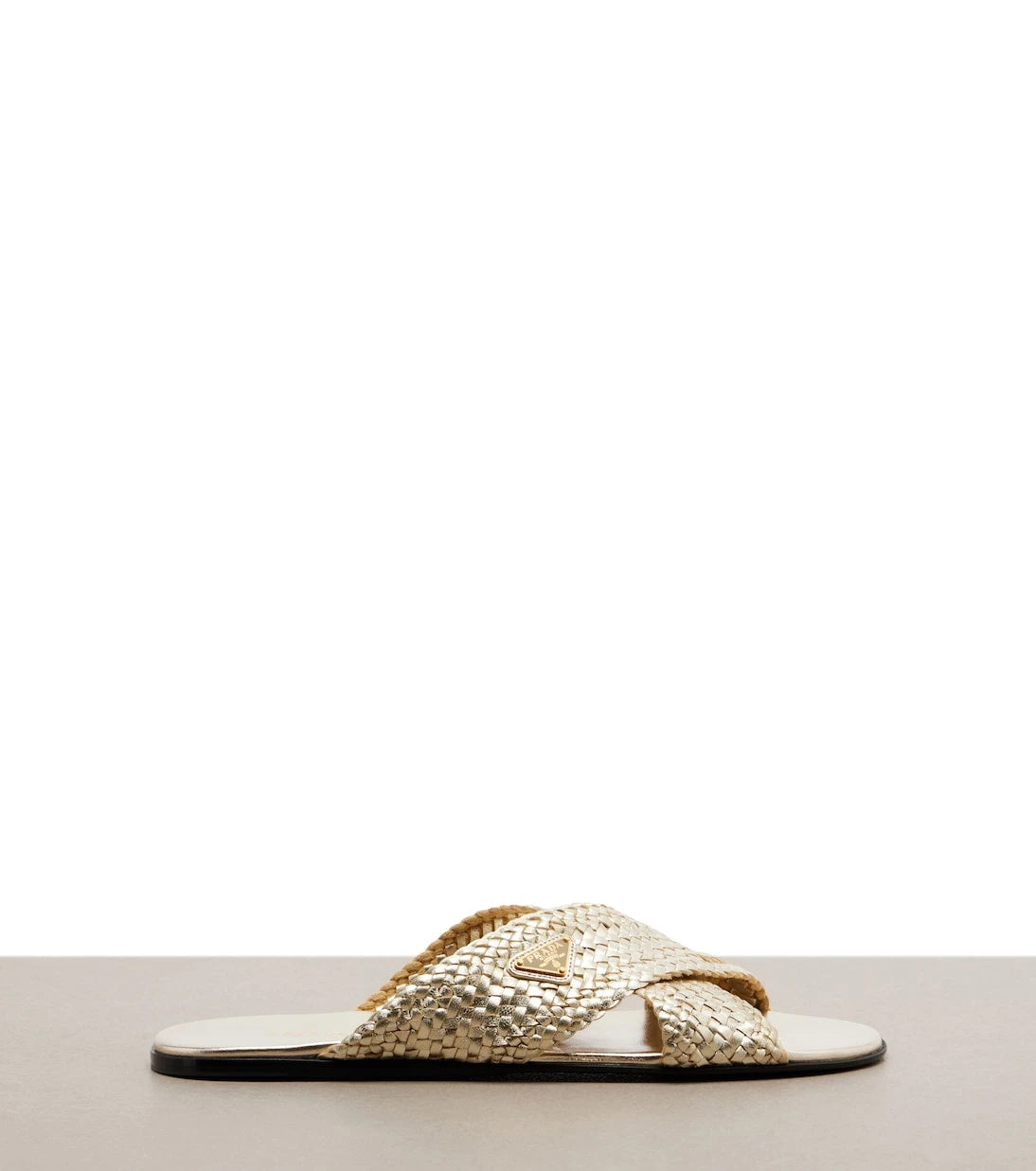 Prada - Woven leather slides