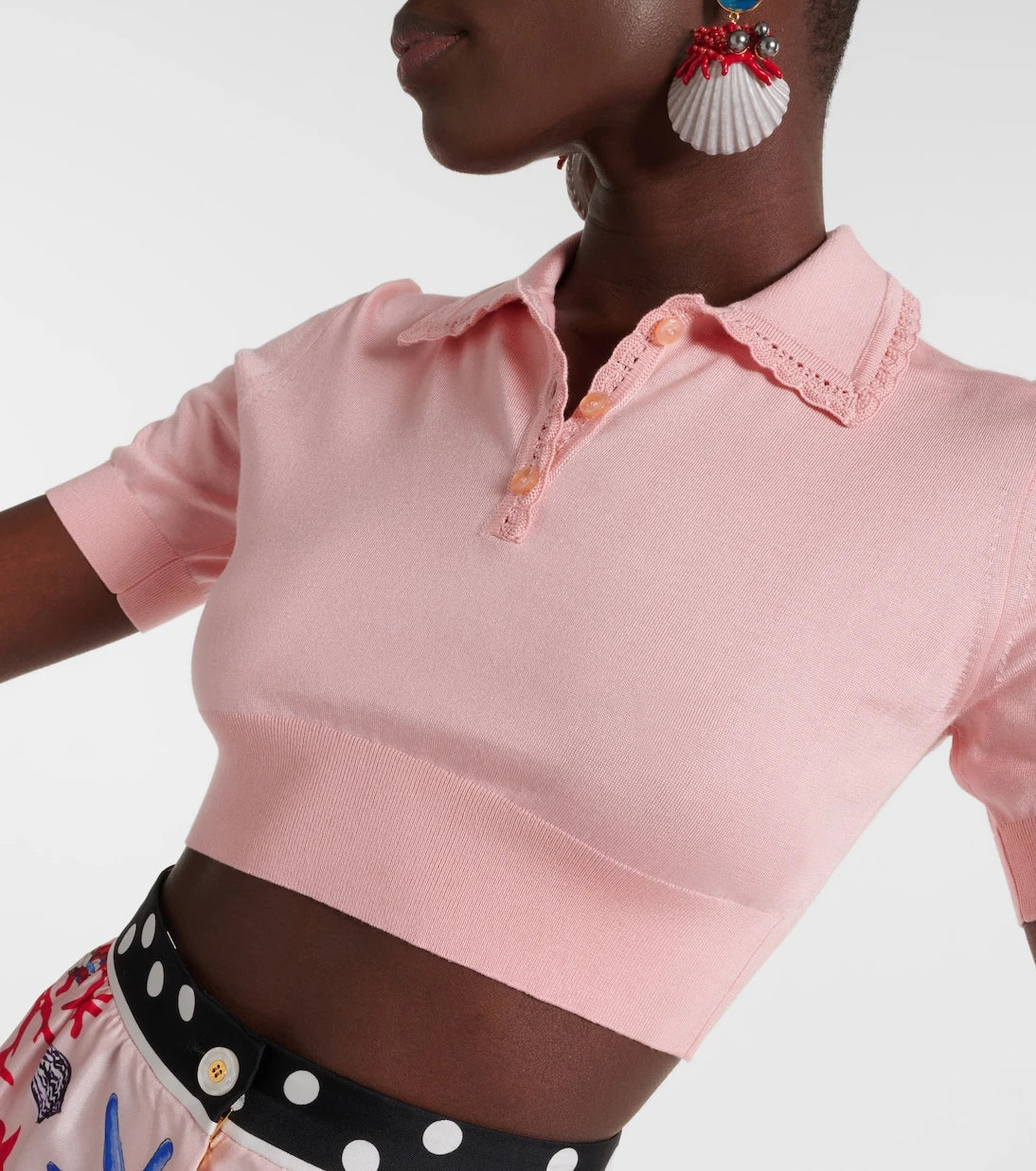 Dolce&Gabbana - Capri silk crop top