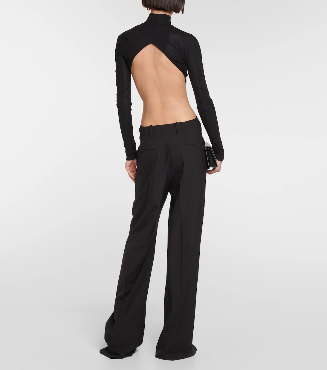 Wolford - x N21 بودي سوت بياقة عالية وبفتحات