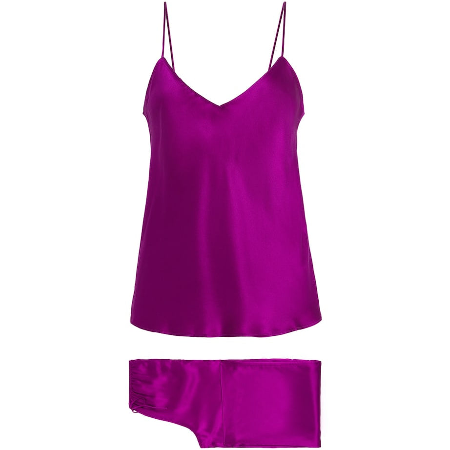 Olivia von Halle Purple Silk Bliss Pyjama Set