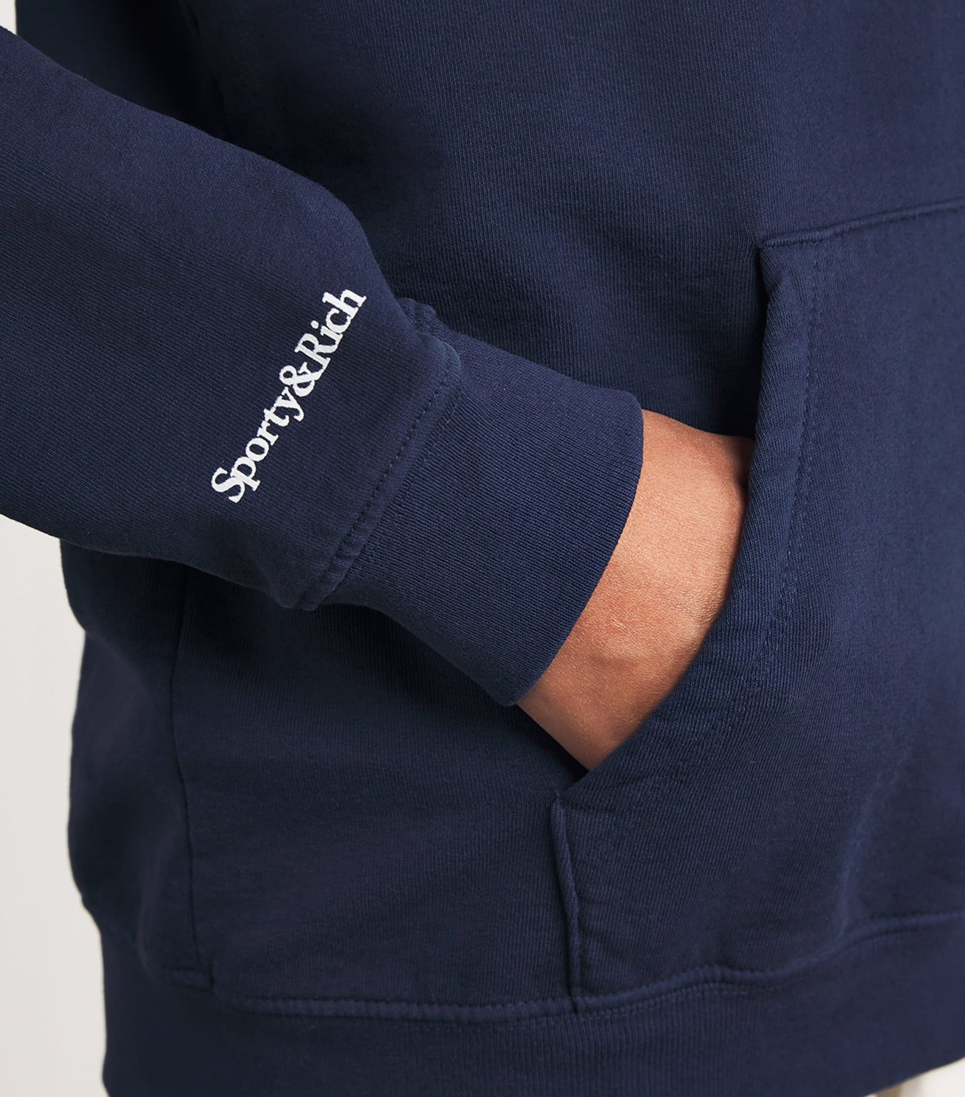 Sporty & Rich Navy UCLA Crest Hoodie