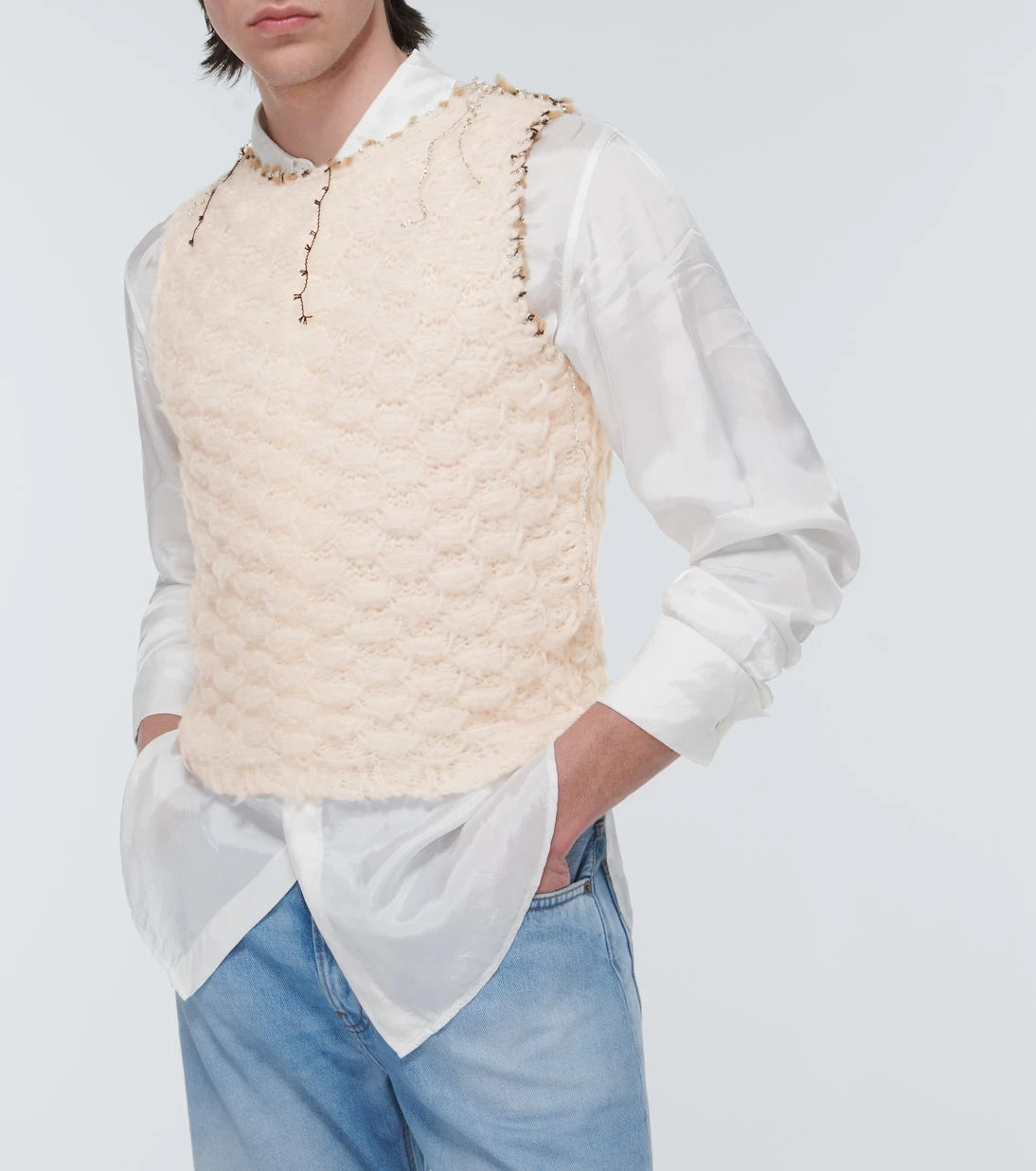Acne Studios - Distressed crochet sweater vest