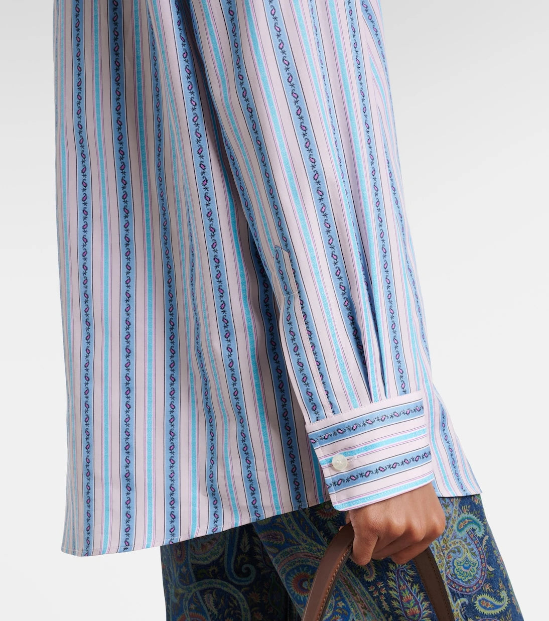 Etro - Paisley striped cotton shirt