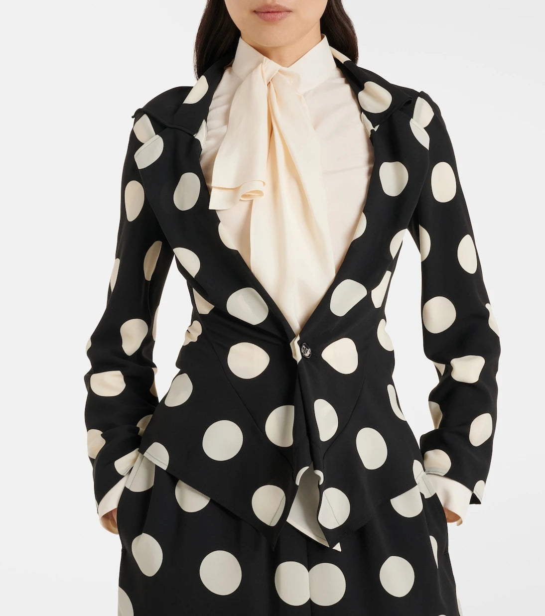 Junya Watanabe - Polka-dot georgette blazer