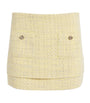Maje Yellow Tweed Mini Skirt