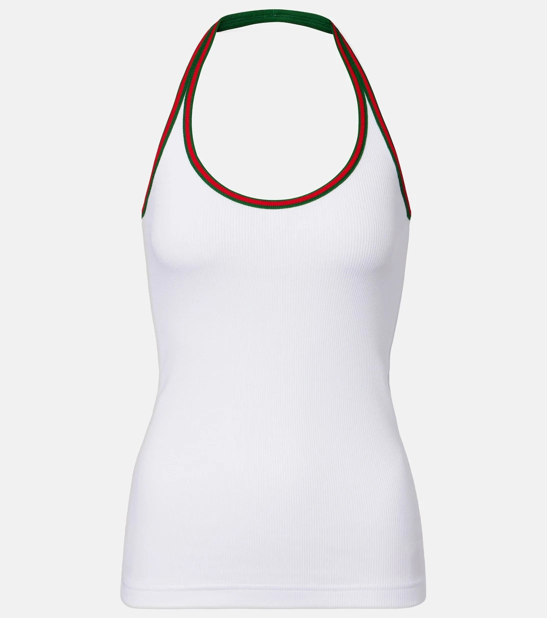 Gucci - Web Stripe cotton-blend jersey top