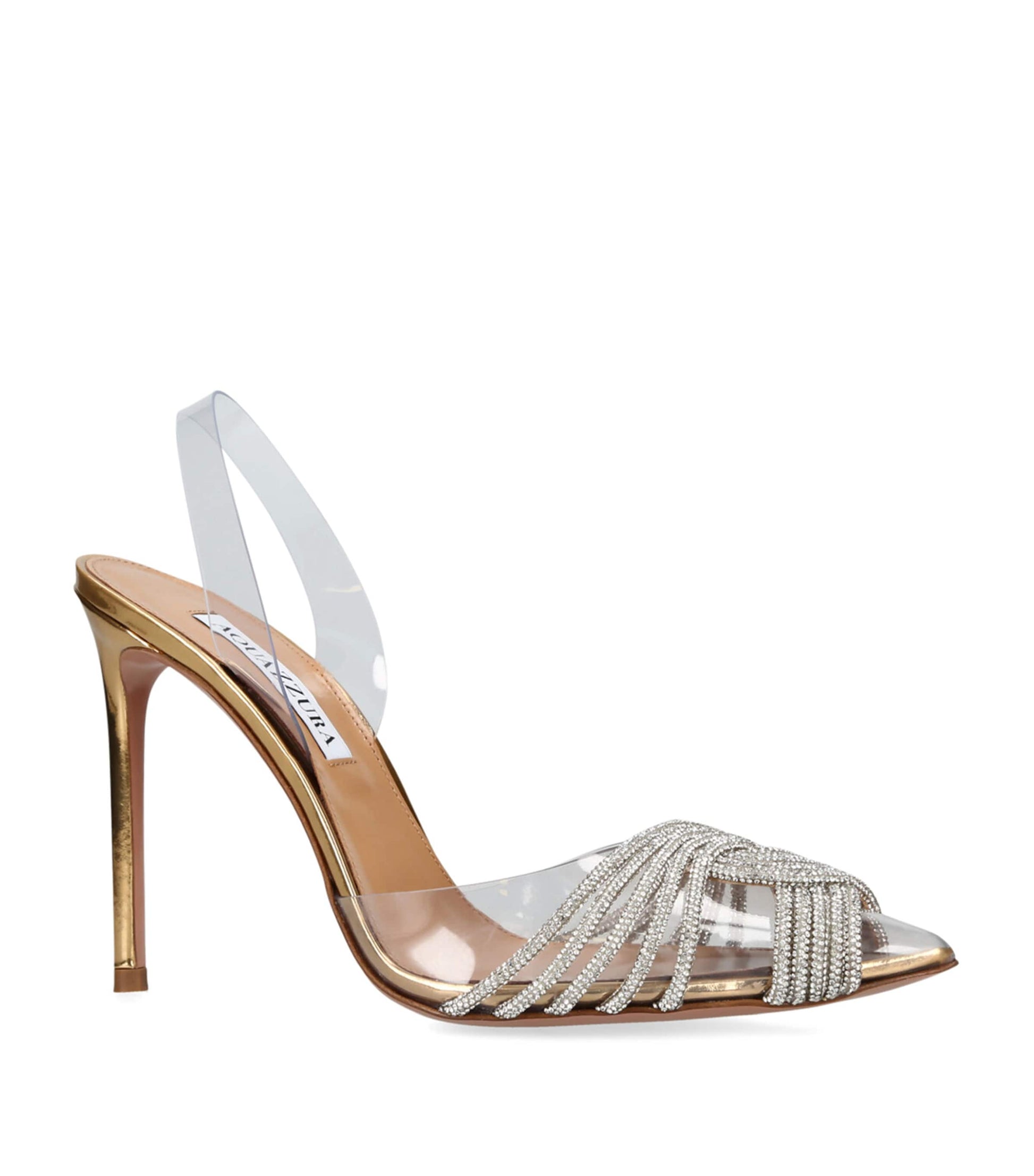 Plexi Gatsby Slingback Heels 105 GOLD