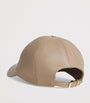 Brown Leather Logo Cap
