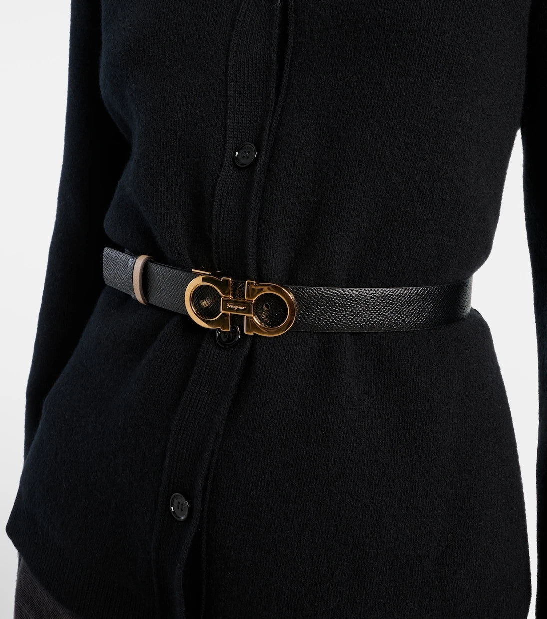 Ferragamo - Reversible Gancini leather belt