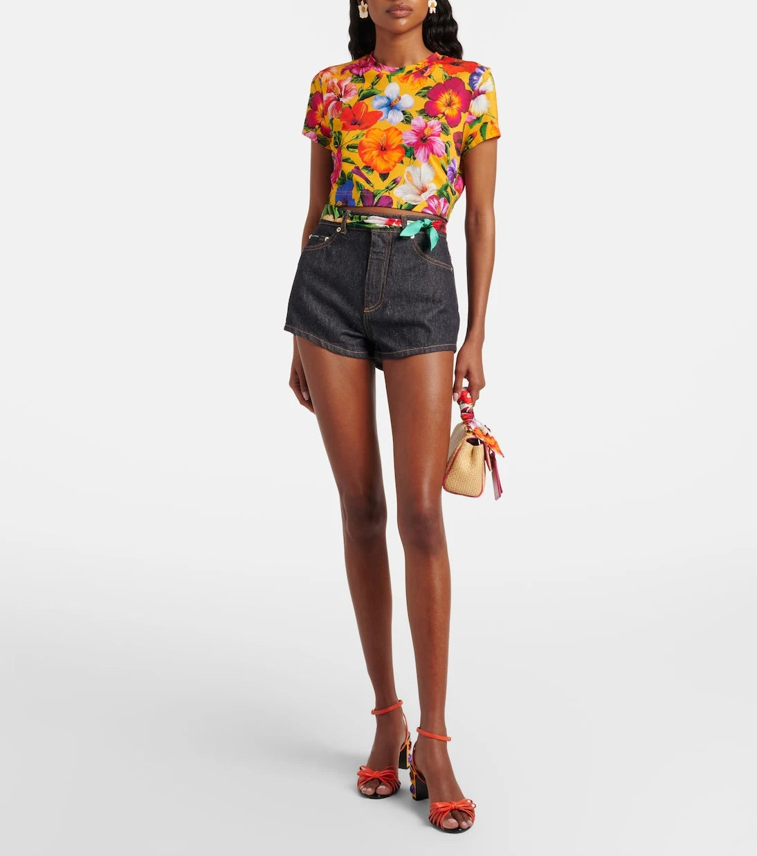 Dolce&Gabbana - Floral cotton crop top