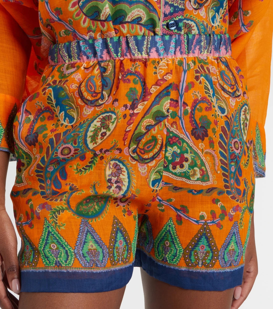 Etro - Paisley high-rise shorts