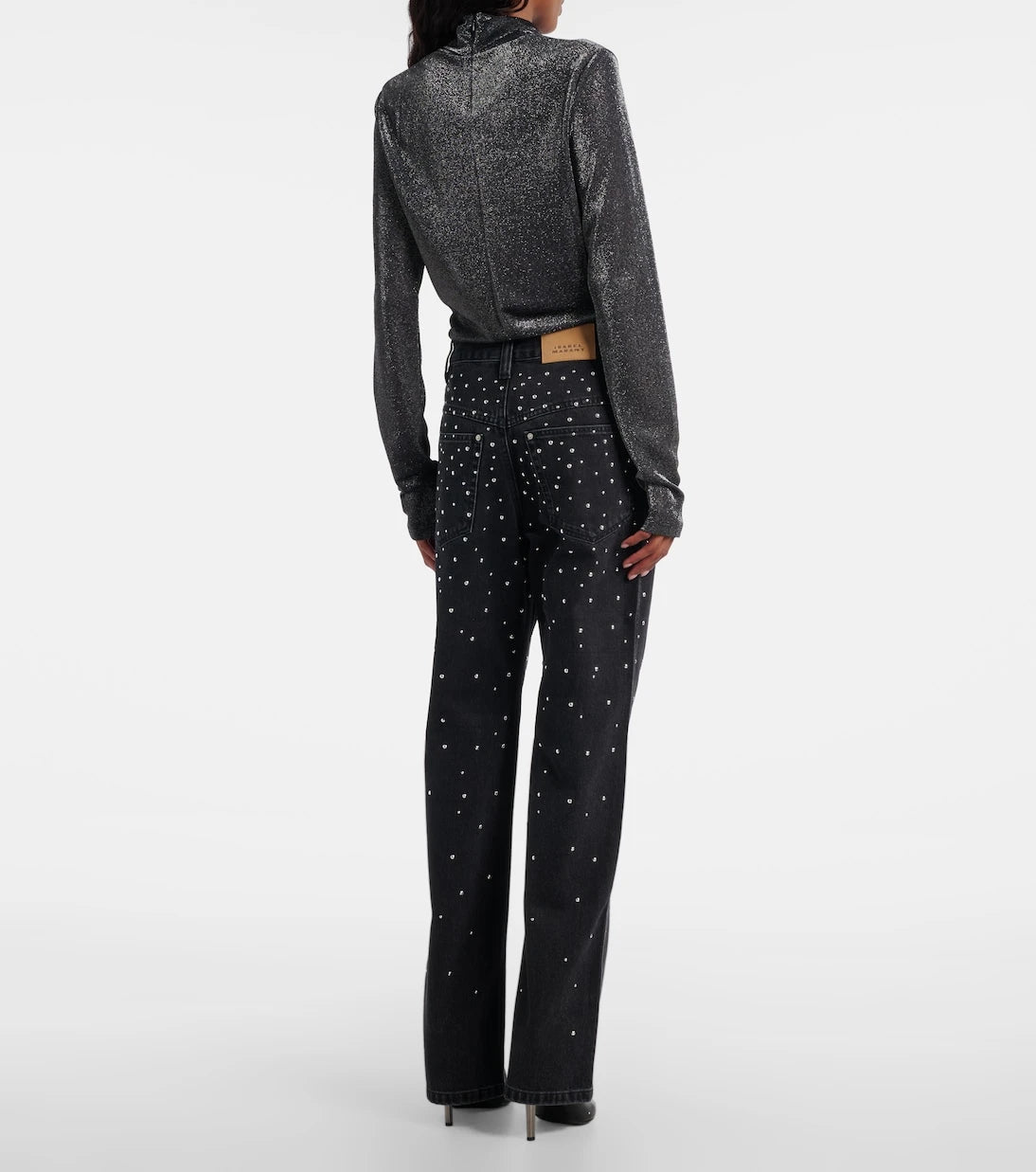 Marant Etoile - Embellished straight jeans