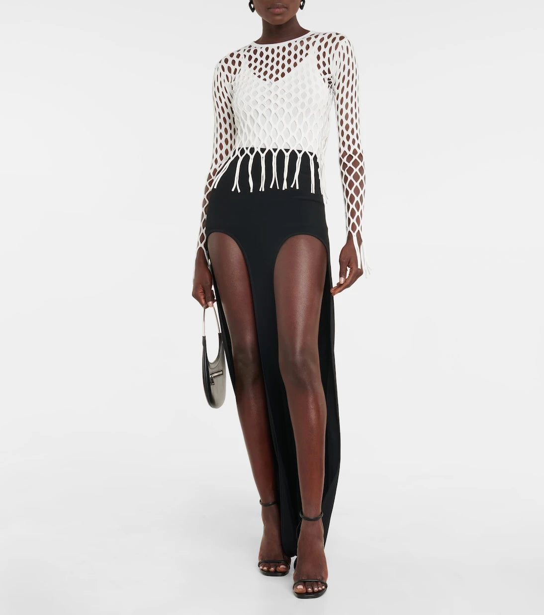 Dion Lee - Fringed fishnet top