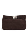 Suede Cuff Clutch Bag